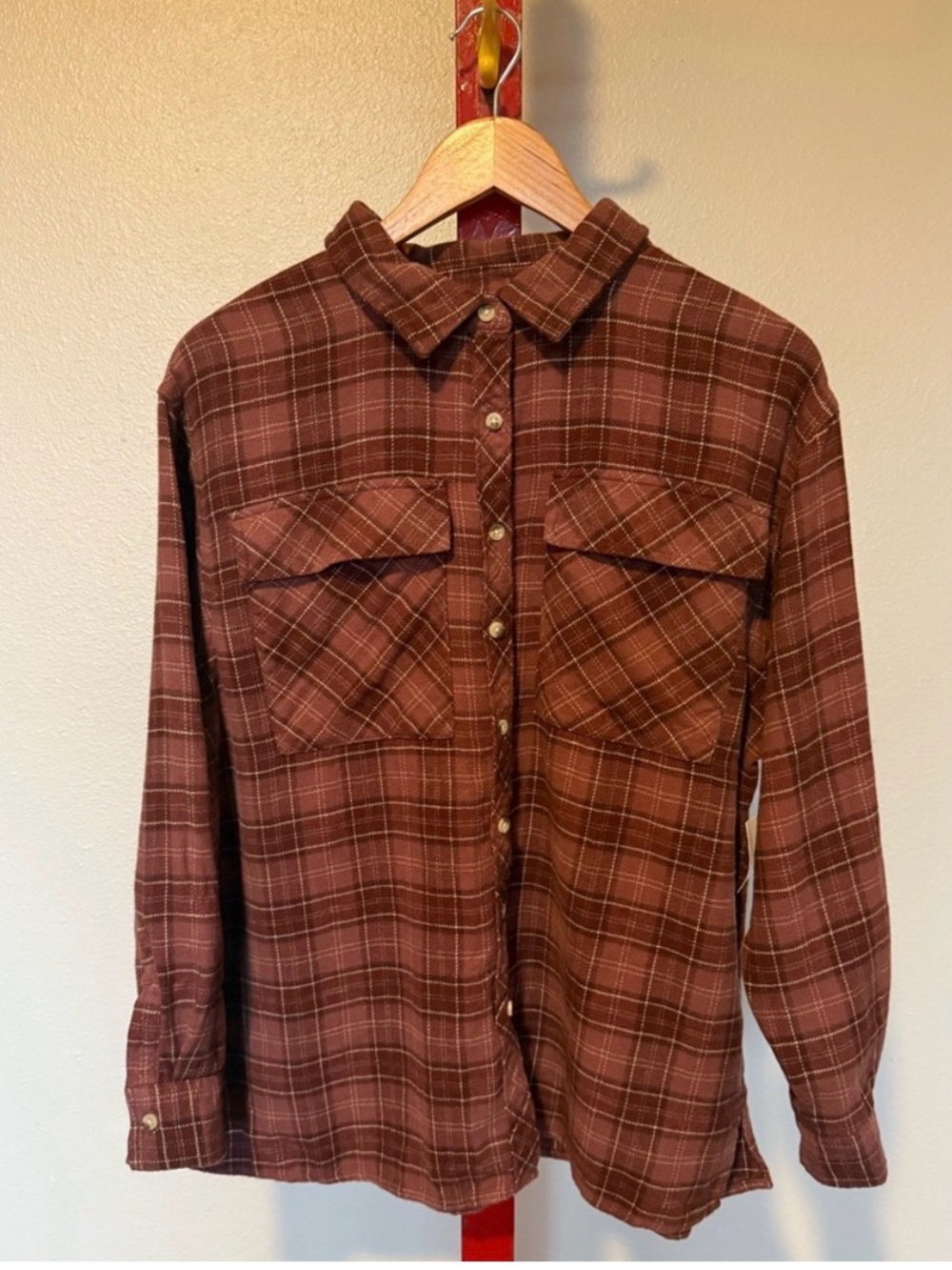 Arizona Jean Company Burgundy Flannel